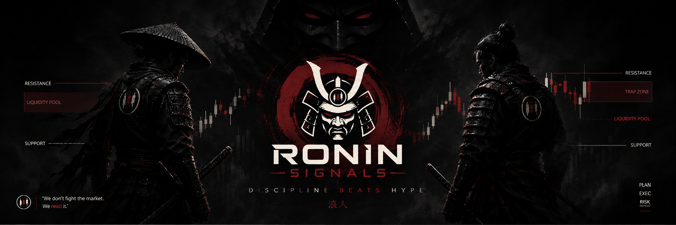 Ronin Signals - crypto trading signals community banner